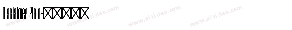 Disclaimer Plain字体转换